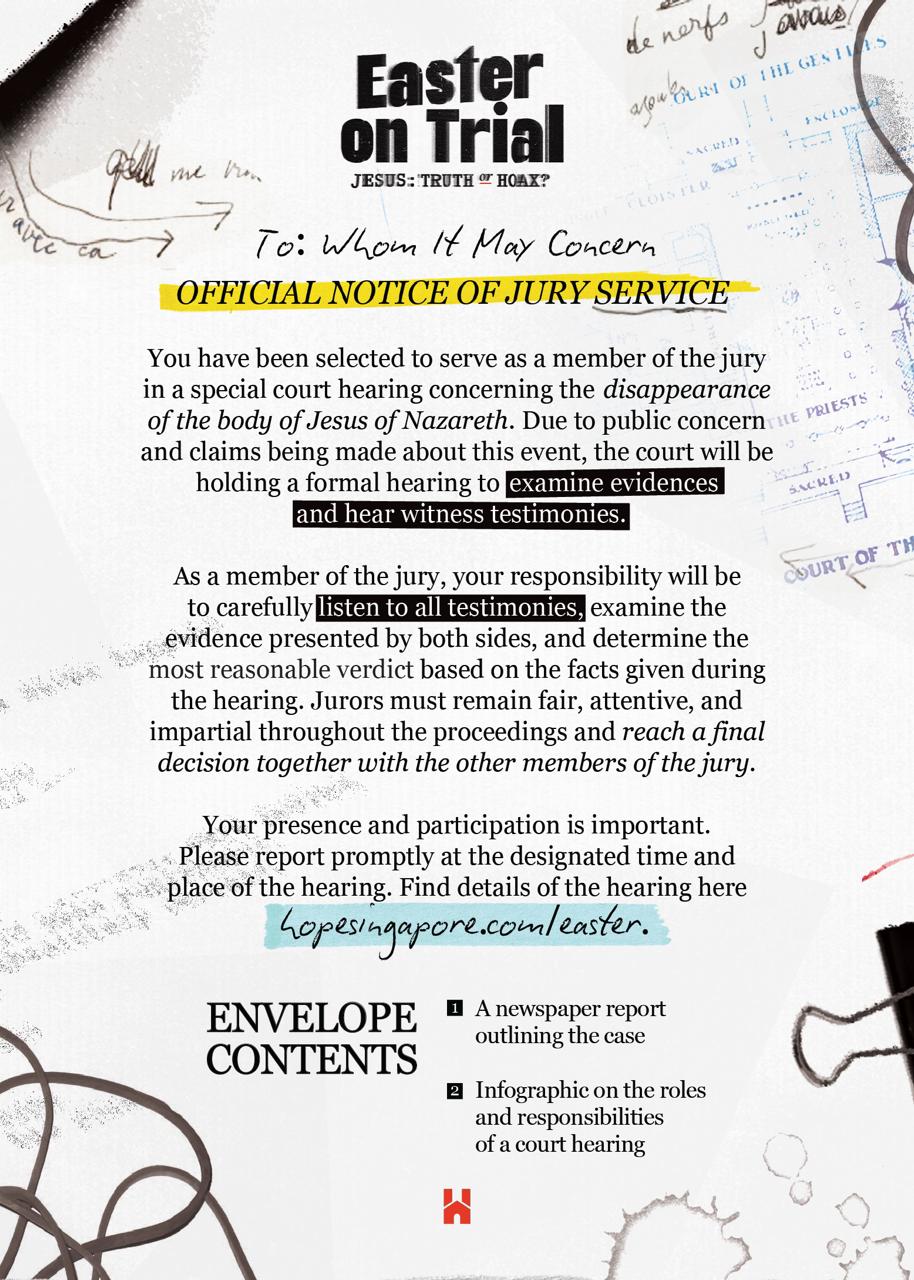 Courtroom Summons Letter