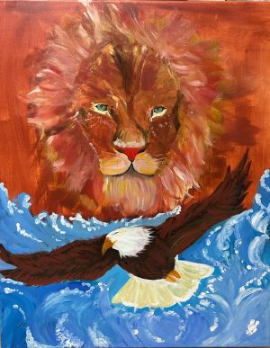 Lion and Eagle by Gwendolene S. Galoso